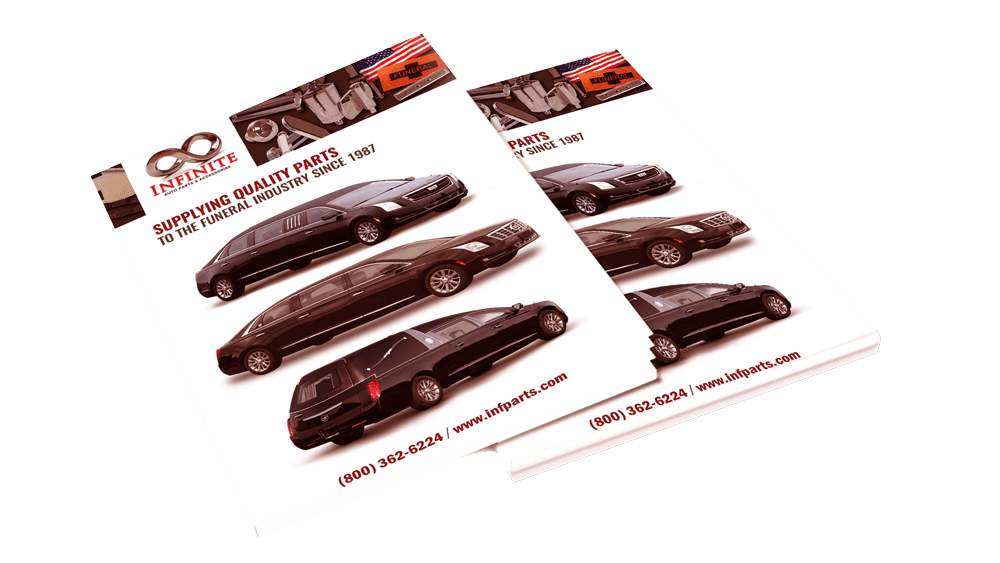 Two angled flyers showcasing a sleek black sports car with red accents and contact details.