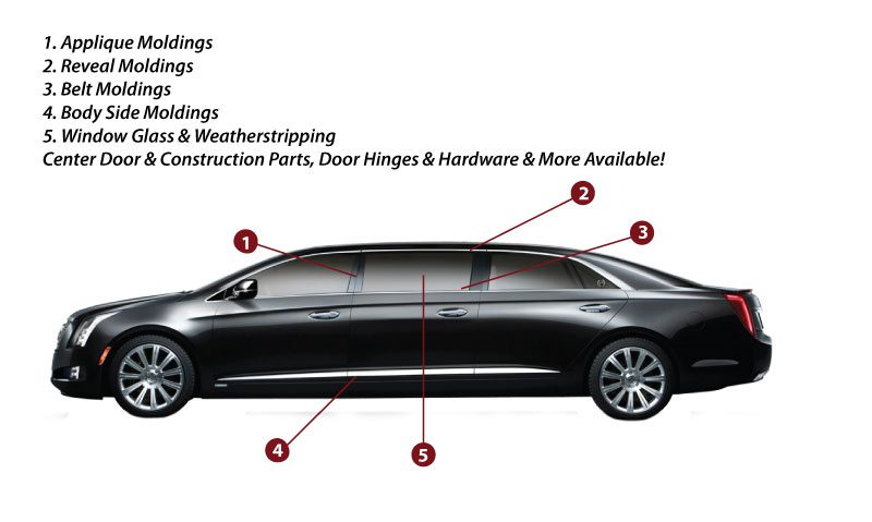 Diagram showing ten car door parts labeled for identification.