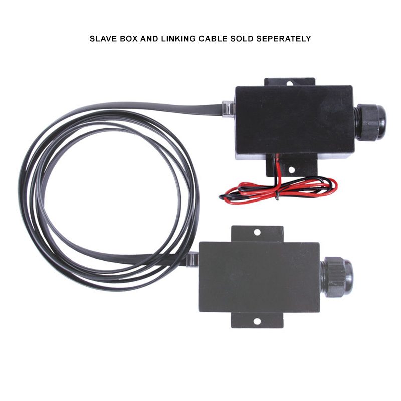 Black cable and sensor device with wiring connectors.
