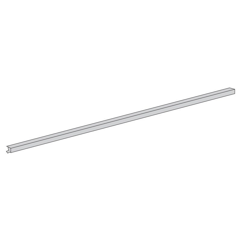 A long, thin metal rod with a smooth surface.