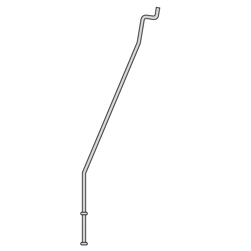 Metal rod with bends and rings, likely a specialized tool or part.