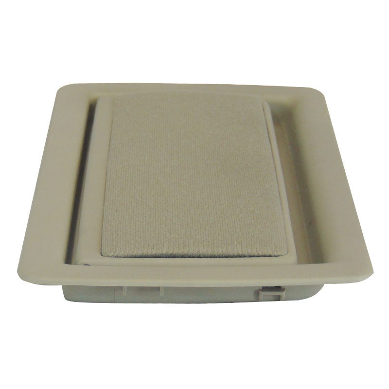 Beige plastic wall plate cover with a central rectangular panel.