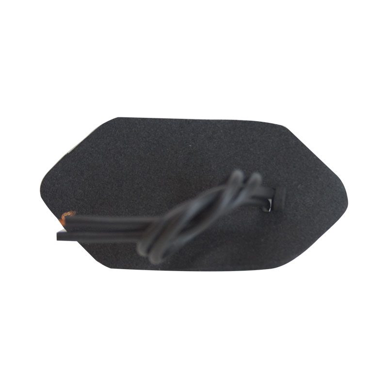 Black car side mirror with mounting bracket.