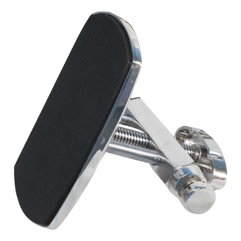 Silver and black wall hook with a modern design.